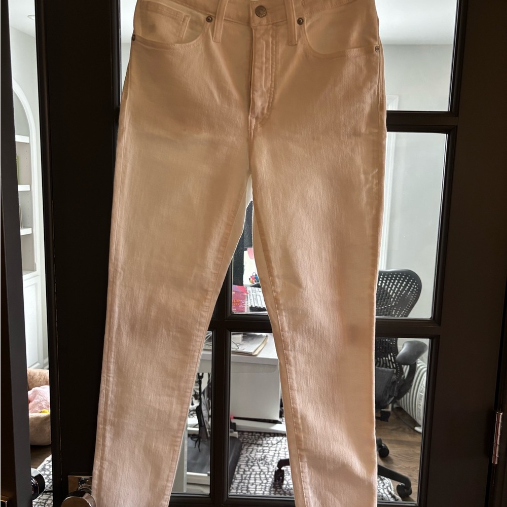 Madewell White Mid-Rise Skinny Jeans